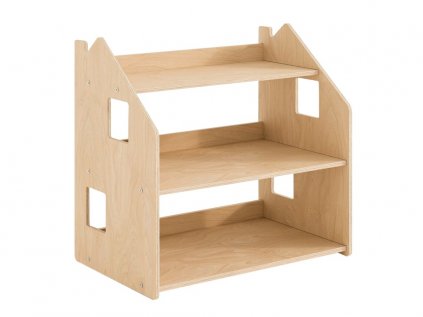 Dětský regál a knihovna - domeček