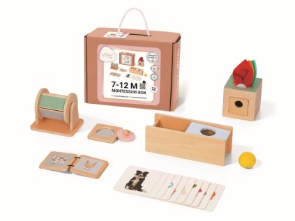Sada montessori hraček pro miminka 7–12 měsíců - edukativní box pro děti