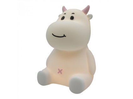 Noční LED lampička Kravička - růžová