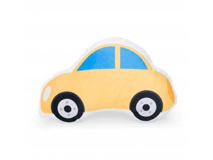 Dětský plyšový polštářek - Žluté auto